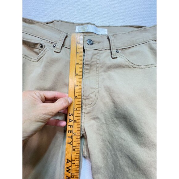 Levis Signature Gold Athletic Khaki Pants Mens 30x32 Tan Straight Casual Cotton - Picture 7 of 13